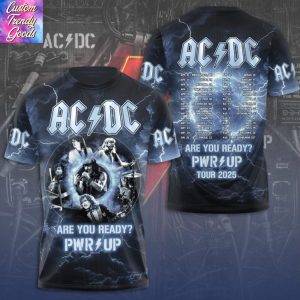 AC DC Are You Ready Pwr Up Tour 2025 3D T-Shirt