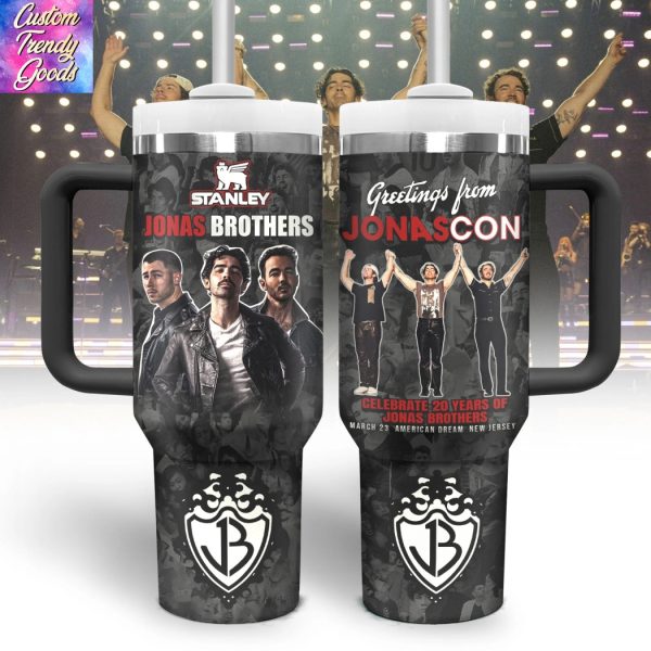 Celebrate 20 Years Of Jonas Brothers Tumbler With Handle And Straw