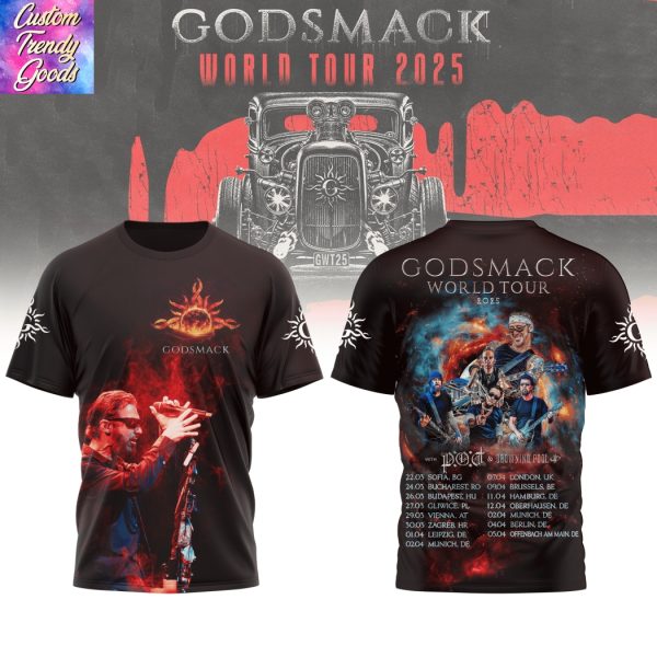 Godsmack World Tour 2025 3D T-Shirt