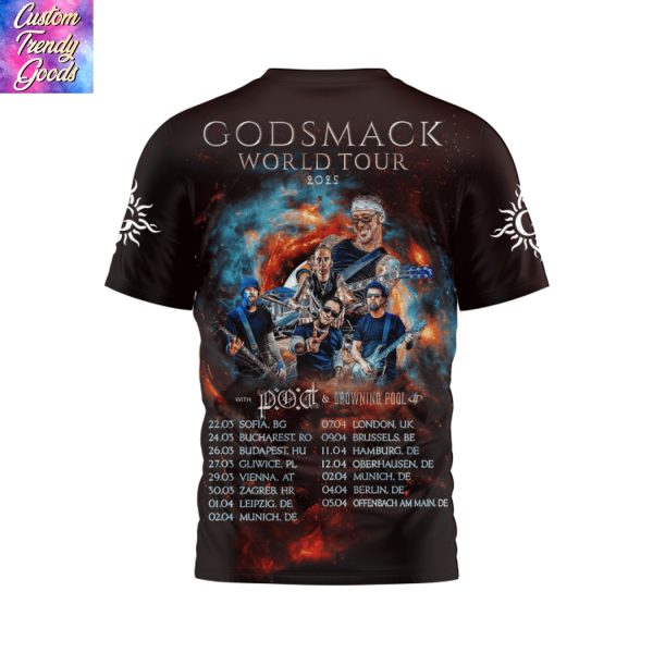 Godsmack World Tour 2025 3D T-Shirt