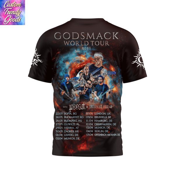 Godsmack World Tour 2025 3D T-Shirt