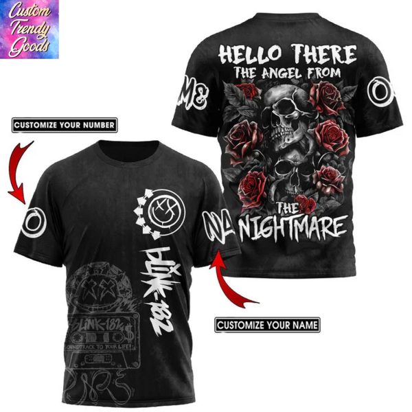 Personalized Blink-182 Hello There The Angel From The Nightmare 3D T-Shirt