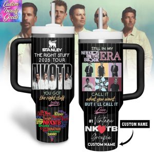 Personalized New Kids On The Block The Right Stuff 2025 Tour Tumbler With Handle And Straw