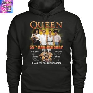 Queen 55th Anniversary 1970-2025 Signature Thank You For The Memories Unisex T-Shirt