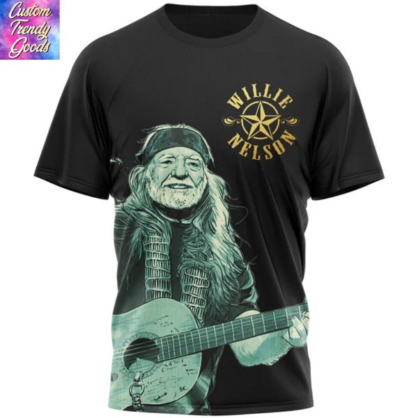 Willie Nelson 2025 Outlaw Music Festival Tour 3D T-Shirt