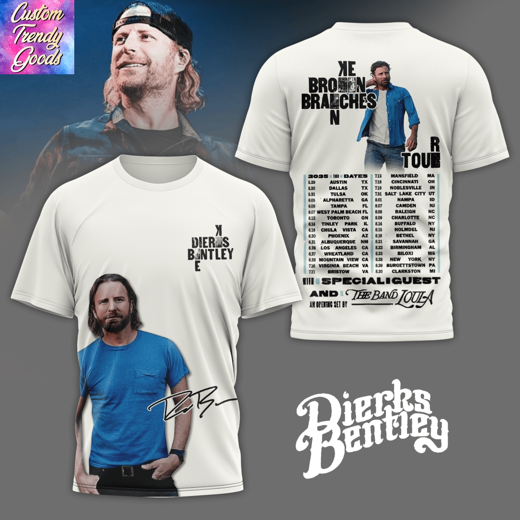 Dierks Bentley Broken Branches Tour 3D T-Shirt Dierks Bentley Broken Branches Tour 3D T-Shirt
