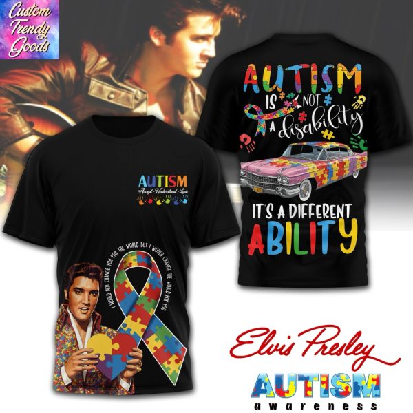 Elvis Presley x Autism Awareness 3D T-Shirt