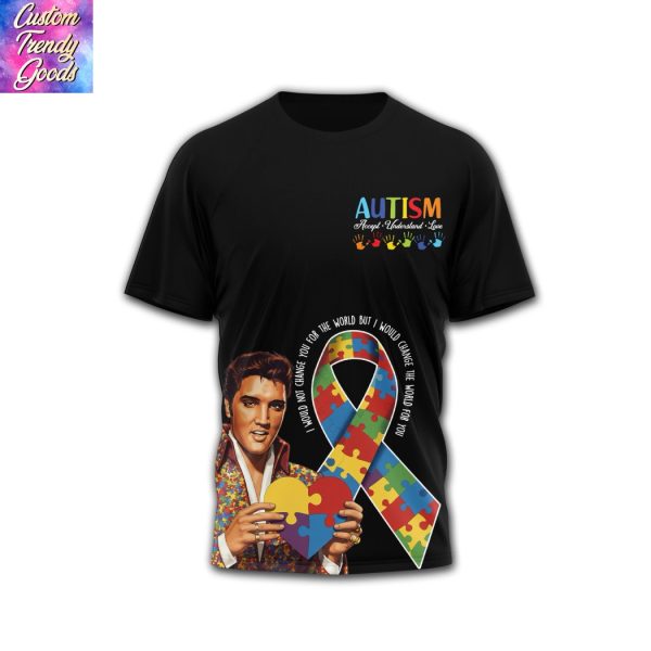 Elvis Presley x Autism Awareness 3D T-Shirt