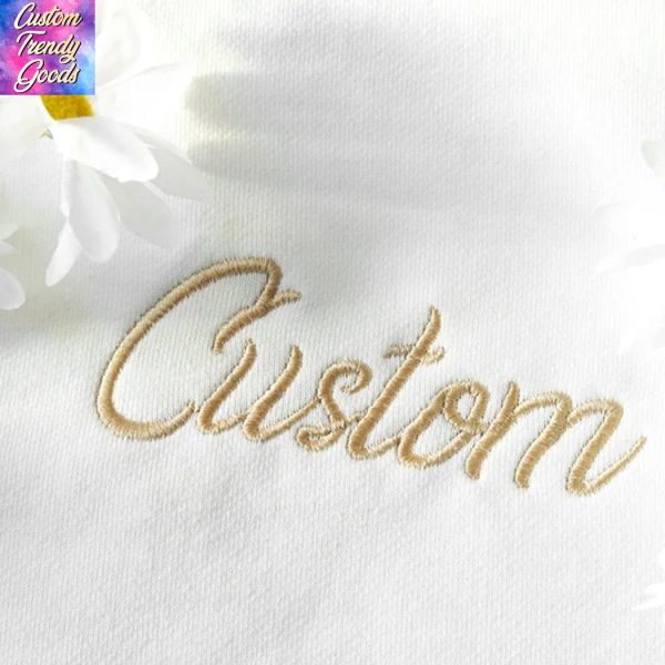 Embroidered Personalized Custom Text Sweatshirt