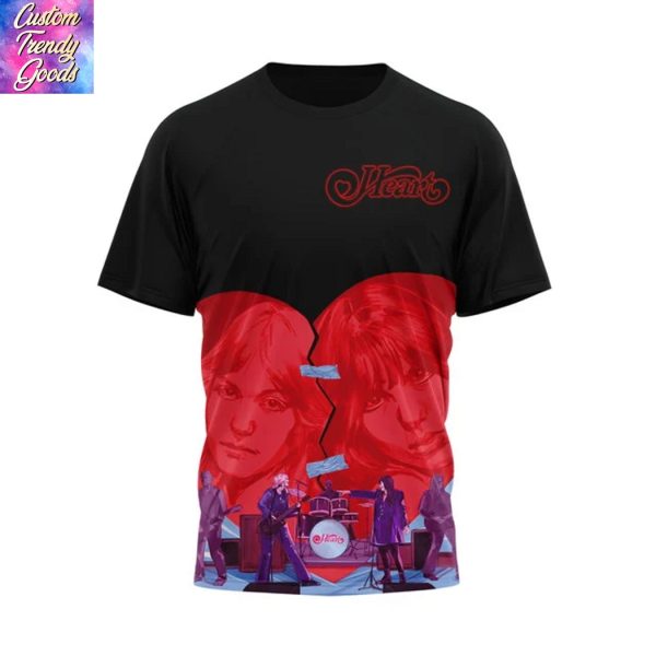 Heart – Royal Flush Tour 2025 Signature 3D T-Shirt