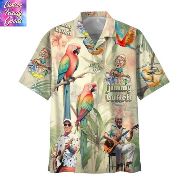 Jimmy Buffett Somewhere On A Beach Hawaiian Shirt