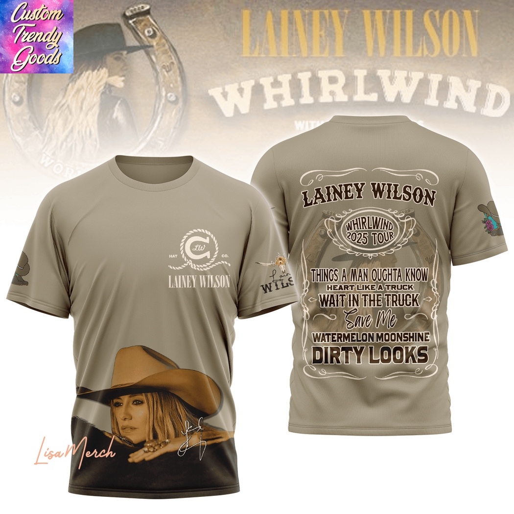 Lainey Wilson Dirty Looks Signature 3D T-Shirt Lainey Wilson Dirty Looks Signature 3D T-Shirt