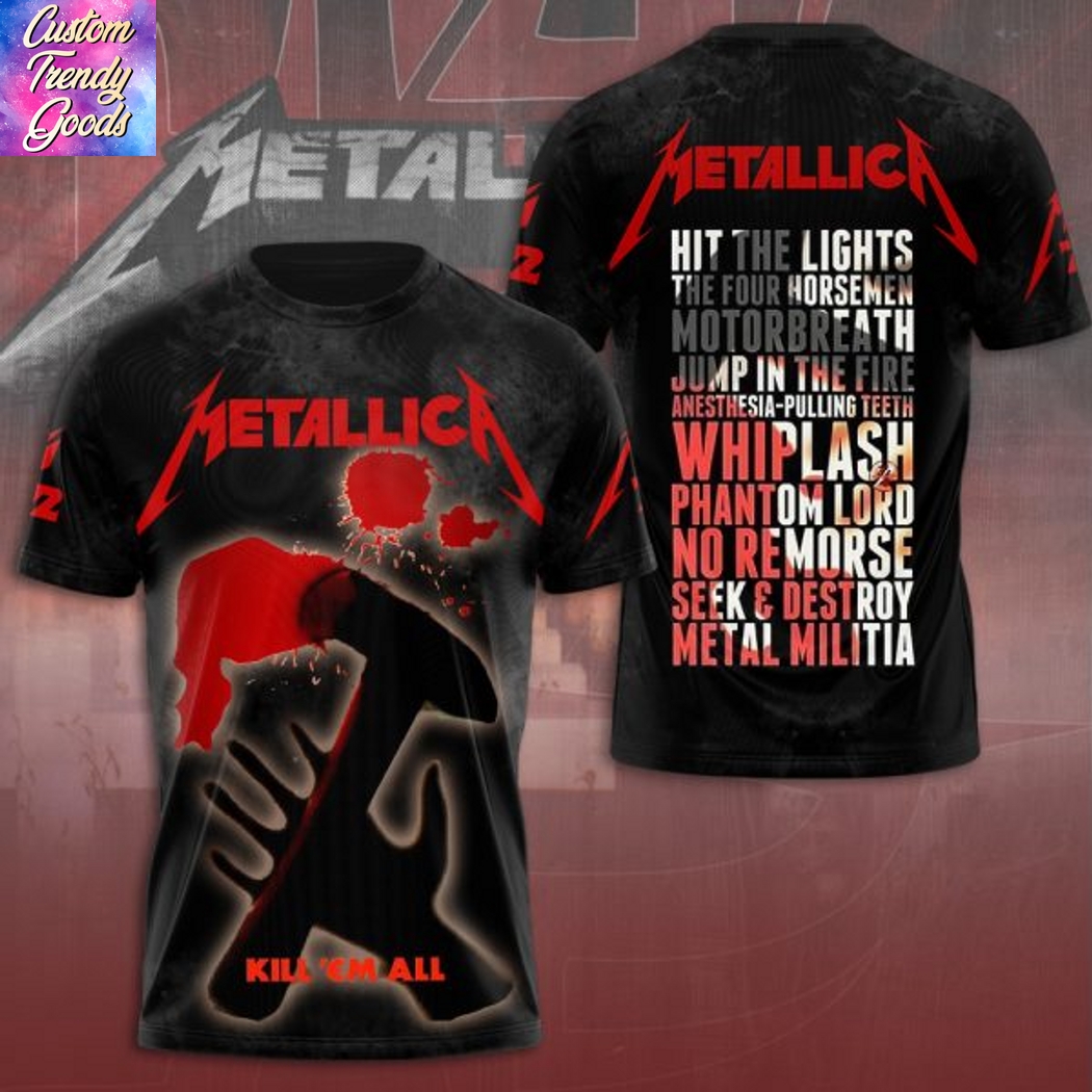 Metallica Hit The Lights 3D T-Shirt Metallica Hit The Lights 3D T-Shirt