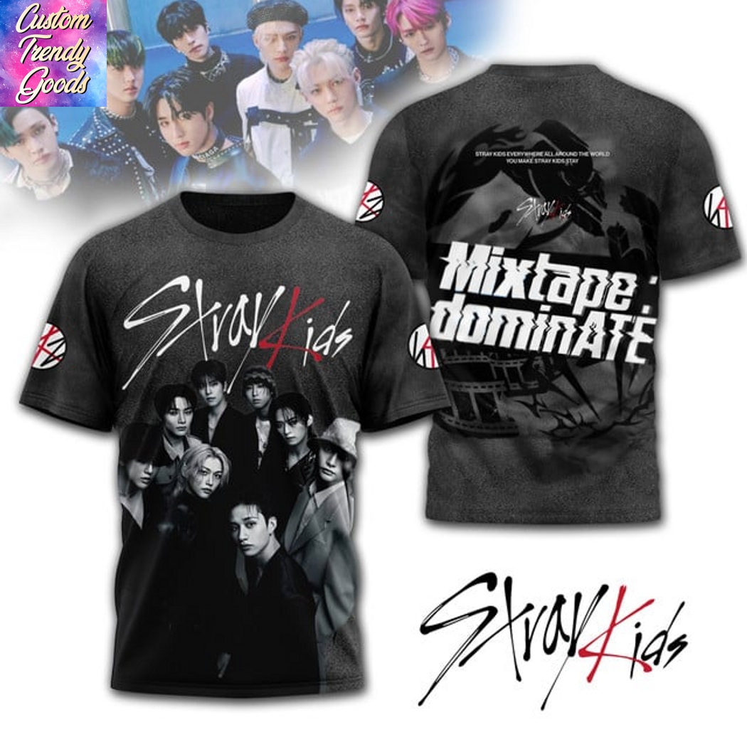 Stray Kids Mixtape Dominate 3D T-Shirt Stray Kids Mixtape Dominate 3D T-Shirt