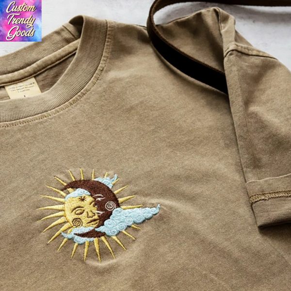 Sun And Moon Embroidered Shirt
