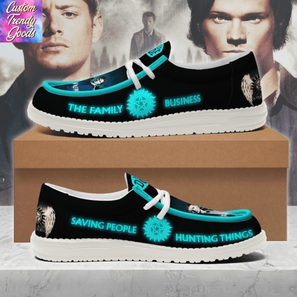 Supernatural Saving People Hunting Things Hey Dude Shoes – Black