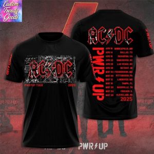 AC DC PWR UP Tour 2025 3D T-Shirt