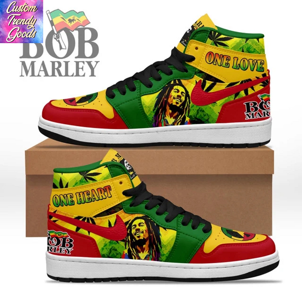 Bob Marley One love One Heart Air Jordan 1 High Top Bob Marley One love One Heart Air Jordan 1 High Top