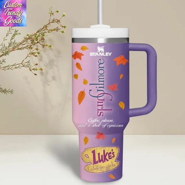 Girl Gilmore Where You Lead I Will Follow Anywhere That You Tell Me To Tumbler With Handle And Straw