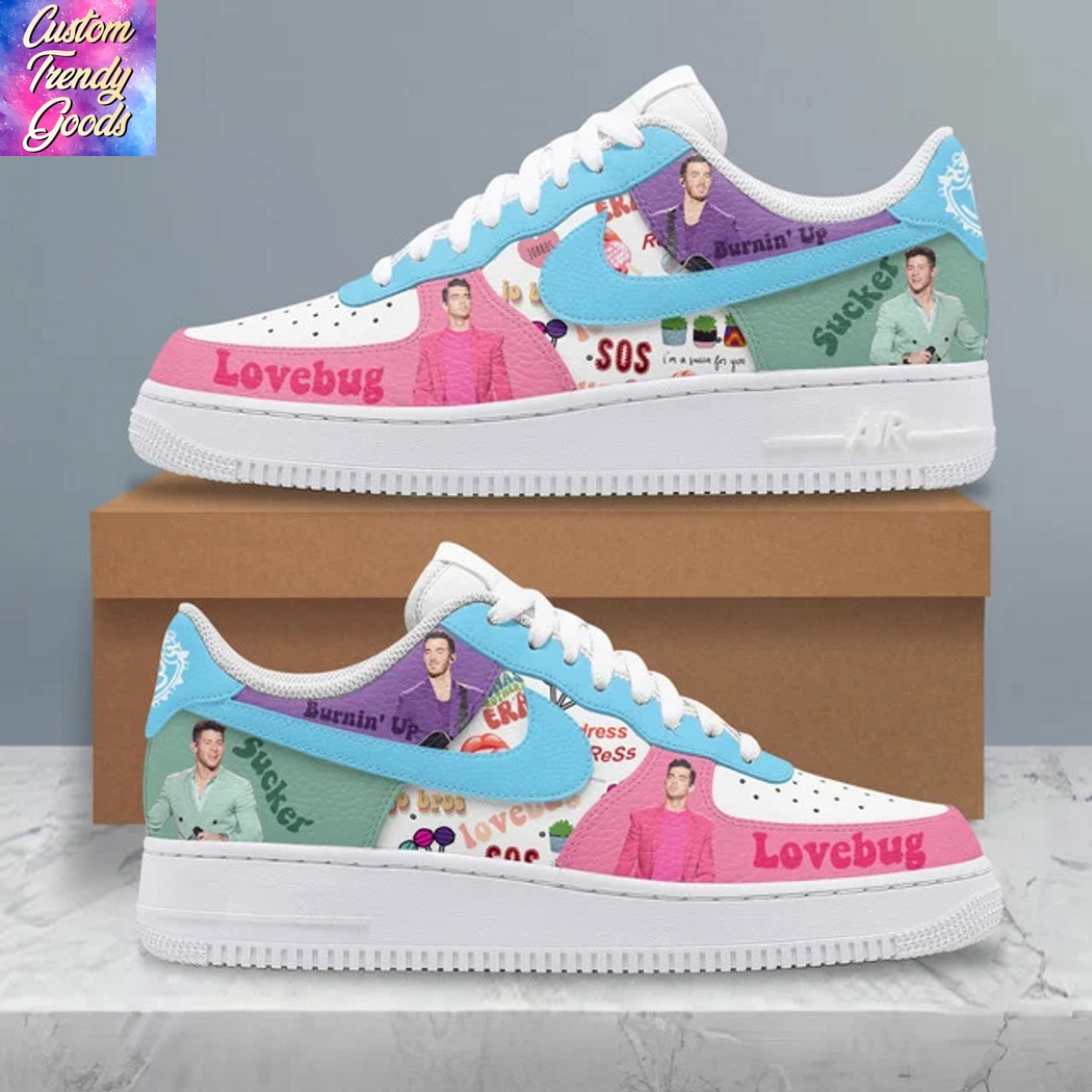Jonas Brothers Burnin Up Air Force 1 Sneaker Jonas Brothers Burnin Up Air Force 1 Sneaker