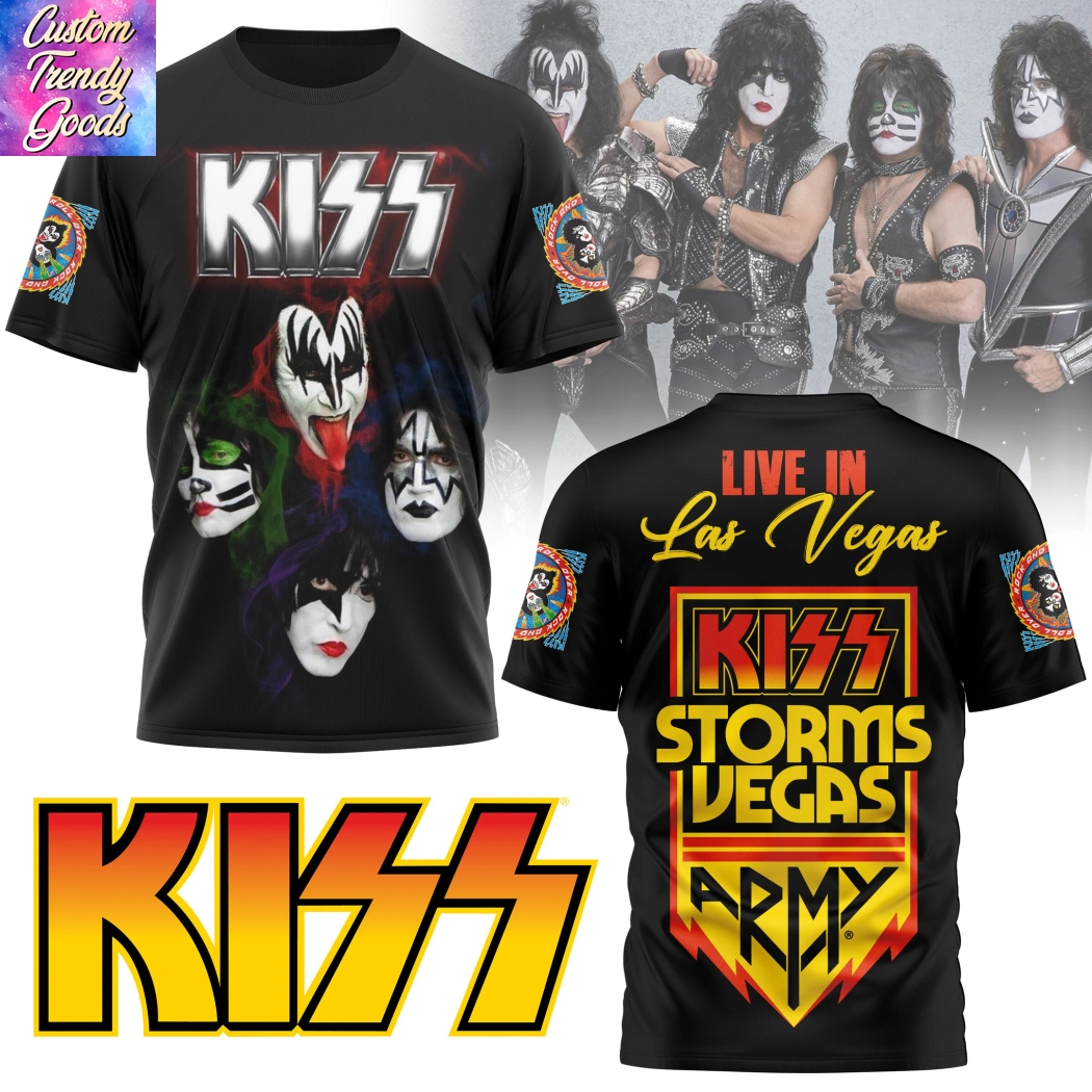 KISS Live In Las Vegas 3D T-Shirt KISS Live In Las Vegas 3D T-Shirt