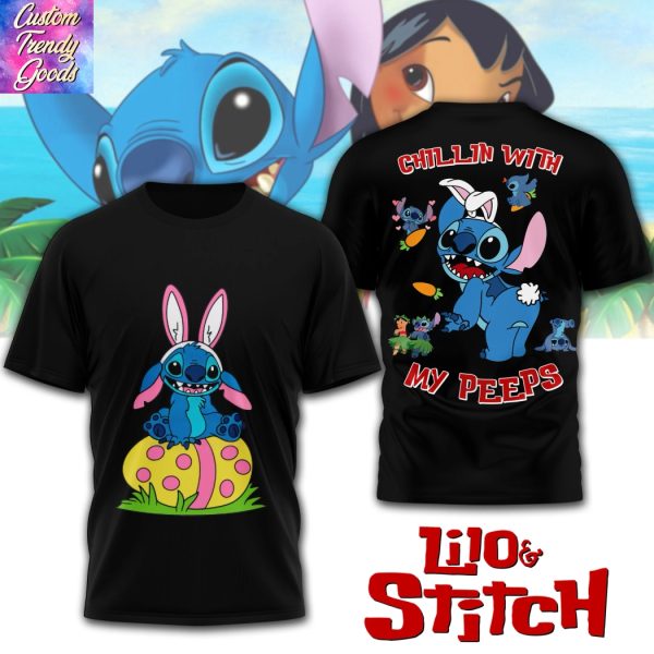 Lilo & Stitch Chillin With My Peeps 3D T-Shirt