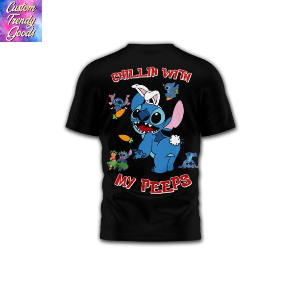 Lilo & Stitch Chillin With My Peeps 3D T-Shirt