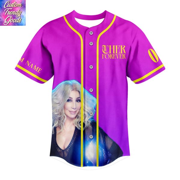 Personalized Cher If I Could Turn Back Time I Could Find A Way Signature Baseball Jersey