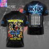 North America 2025 Pwr Up Tour AC DC 52nd Anniversary 1973-2025 Signature Thank You For The Memories 3D T-Shirt