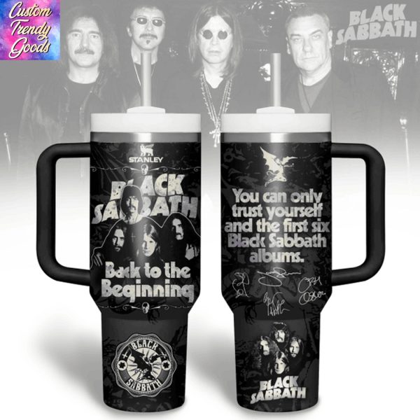 Black Sabbath Back To The Beginning Tumbler With Handle And Straw