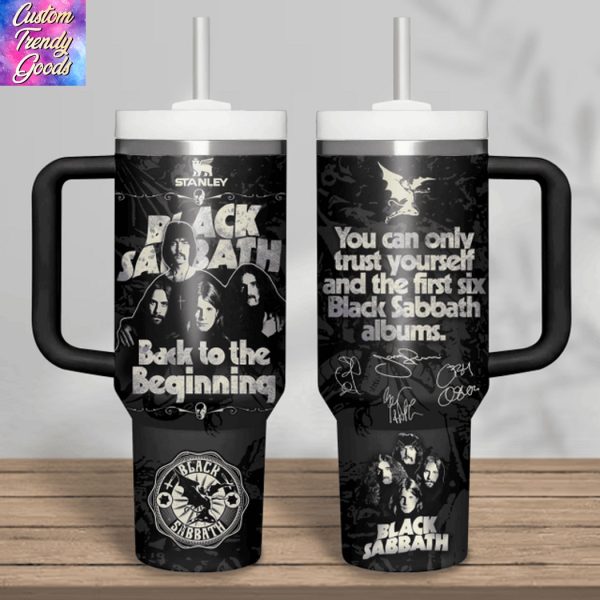 Black Sabbath Back To The Beginning Tumbler With Handle And Straw