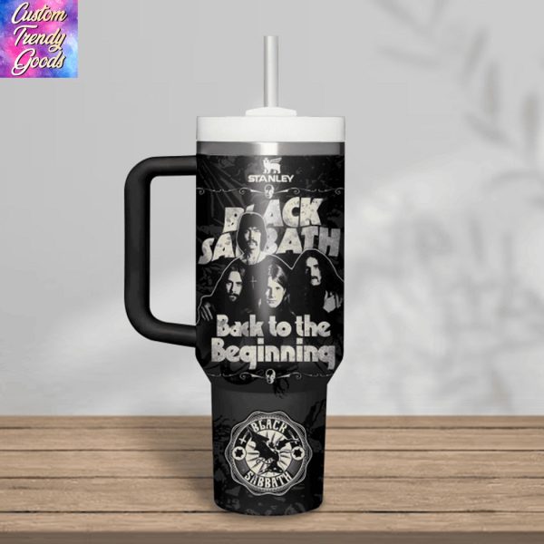 Black Sabbath Back To The Beginning Tumbler With Handle And Straw