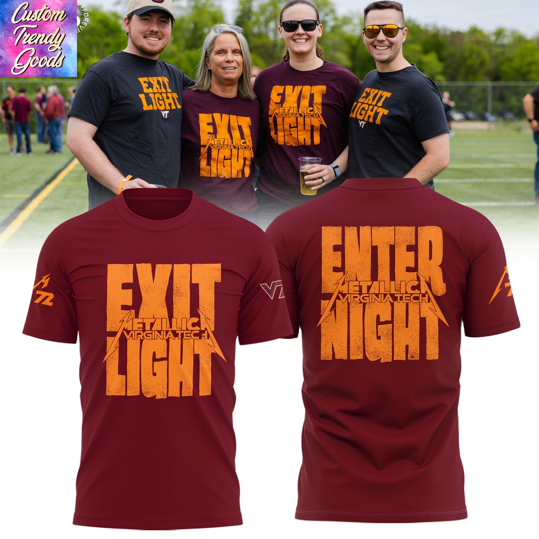 Exit Light Enter Night Virginia Tech Hokies Metallica 3D T-Shirt Exit Light Enter Night Virginia Tech Hokies Metallica 3D T-Shirt