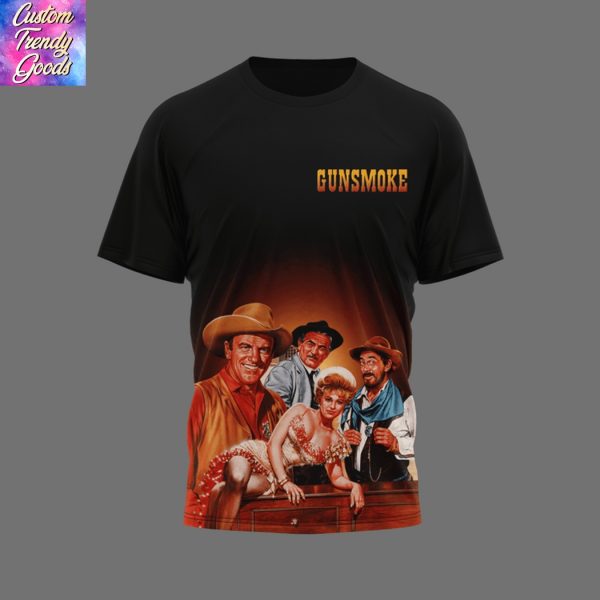 Gunsmoke 70th 1955-2025 Happiness Is Watching Gunsmoke Over And Over Again 3D T-Shirt