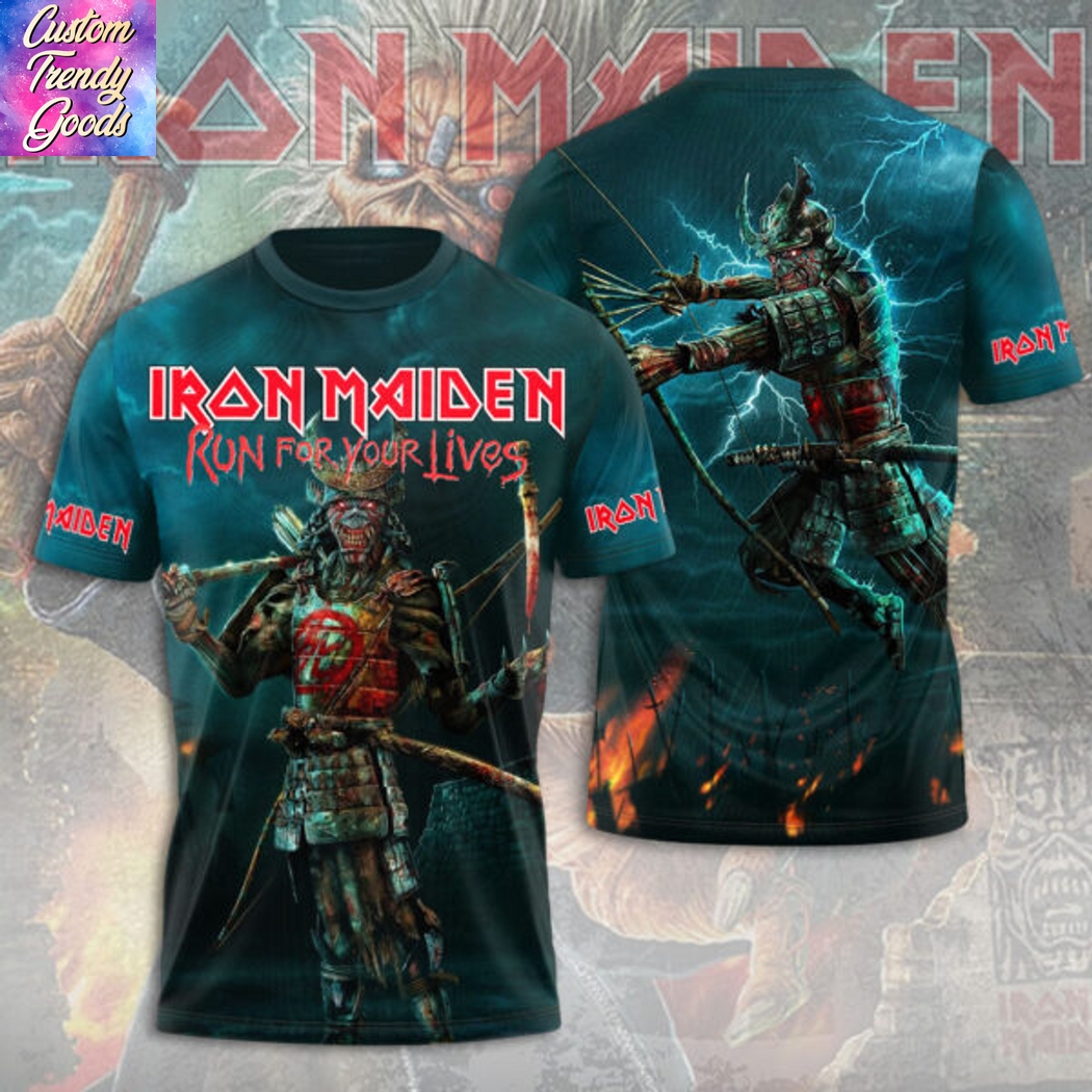 Iron Maiden Run For Your Lives 3D T-Shirt Iron Maiden Run For Your Lives 3D T-Shirt