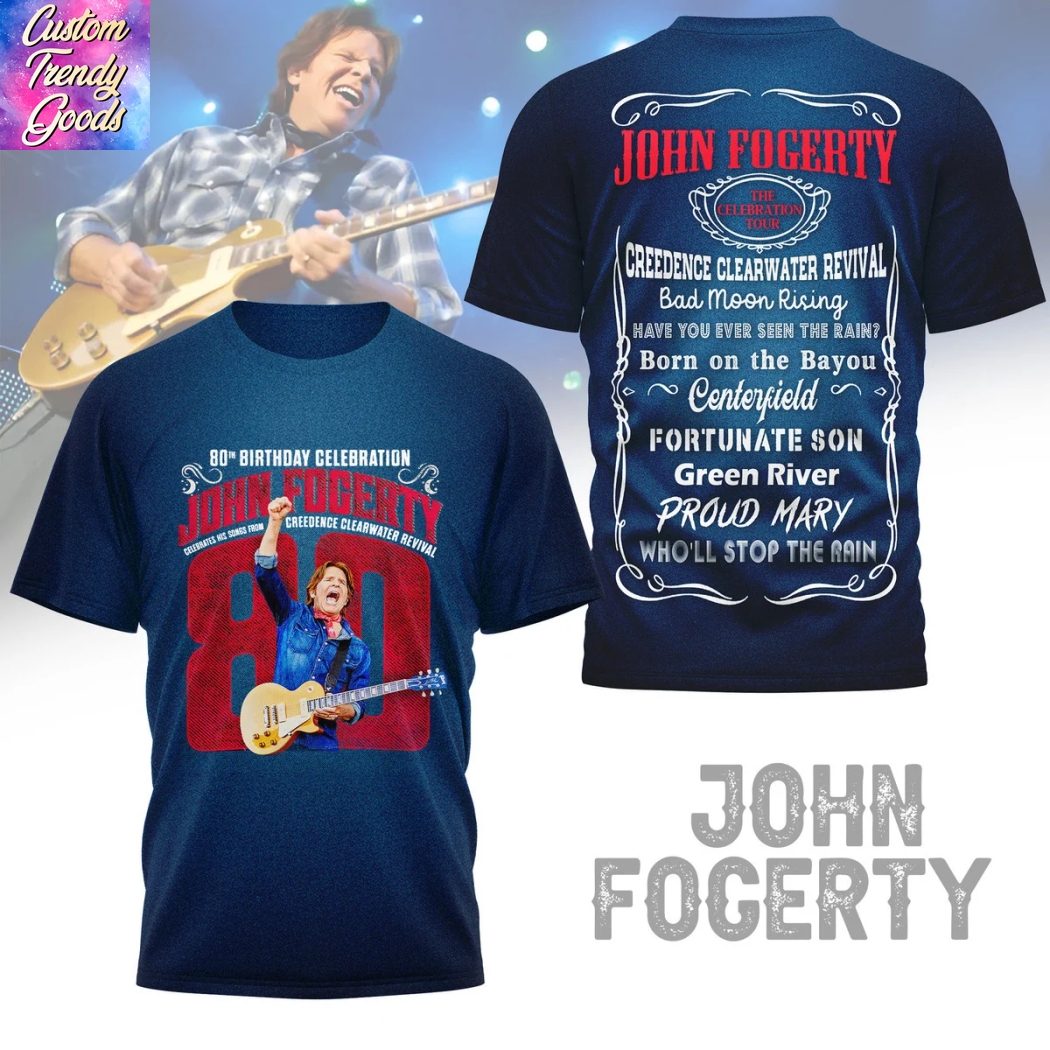 John Fogerty 80th Birthday Celebration 3D T-Shirt John Fogerty 80th Birthday Celebration 3D T-Shirt