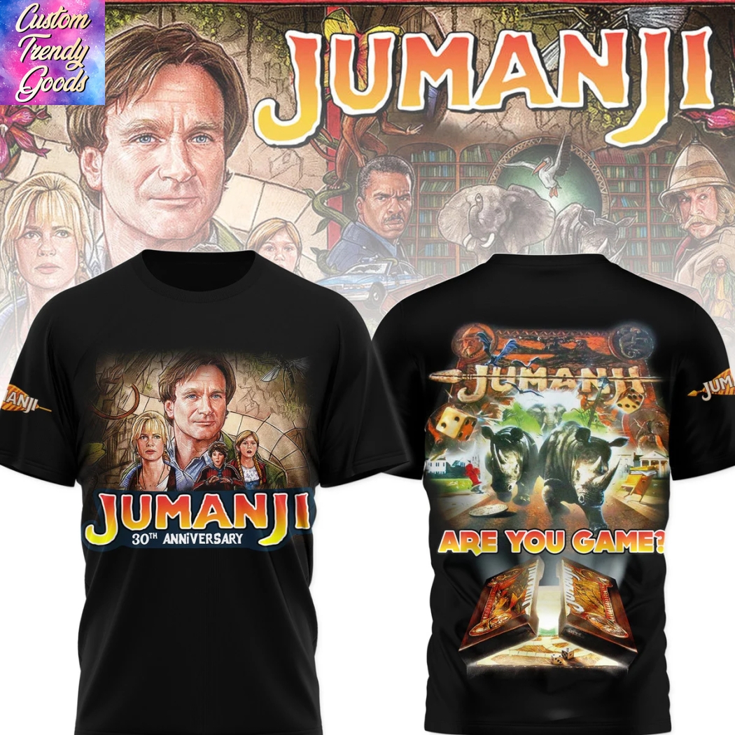 Jumanji 30th Anniversary Are You Game 3D T-Shirt Jumanji 30th Anniversary Are You Game 3D T-Shirt