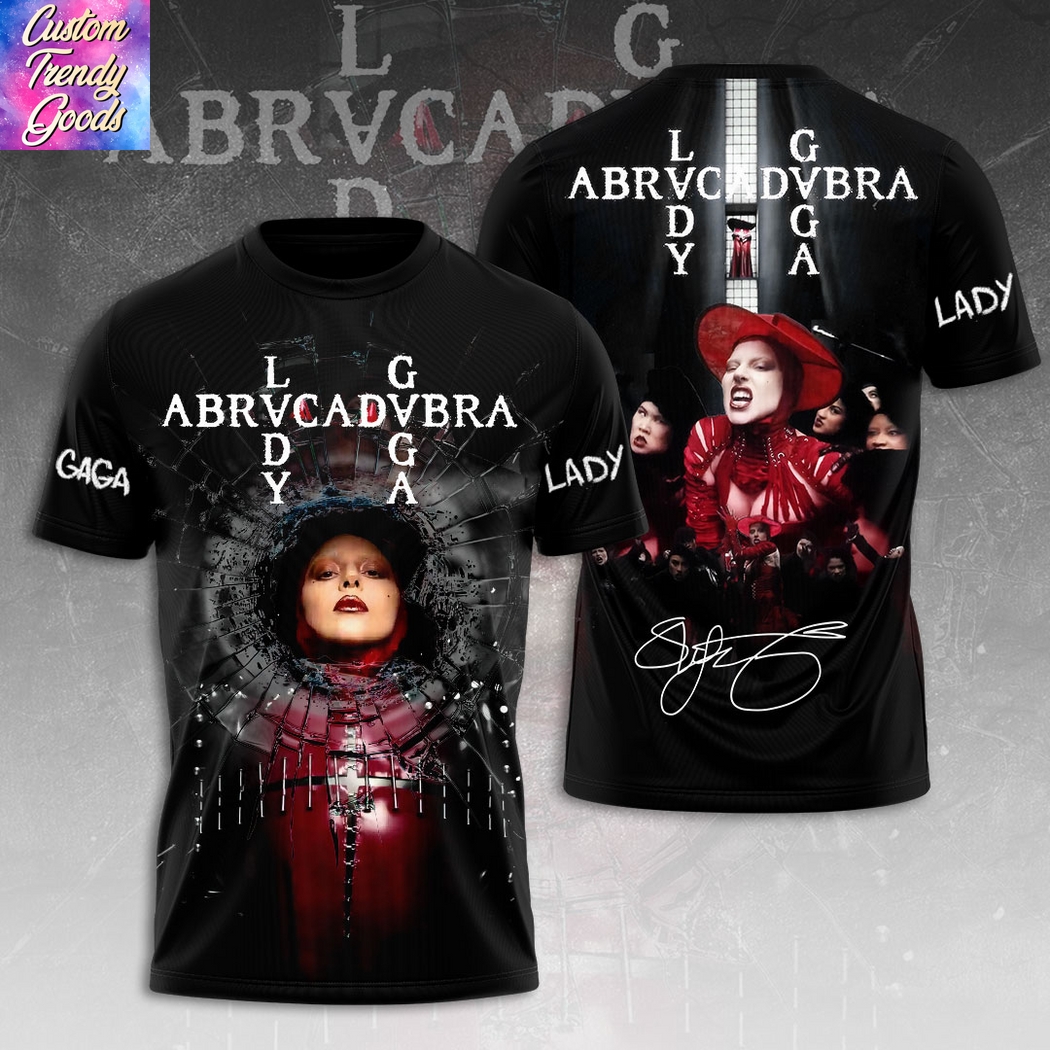 Lady Gaga Abracadabra Signature 3D T-Shirt Lady Gaga Abracadabra Signature 3D T-Shirt