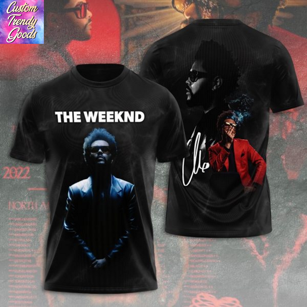 The Weeknd Signature Black 3D T-Shirt The Weeknd Signature Black 3D T-Shirt