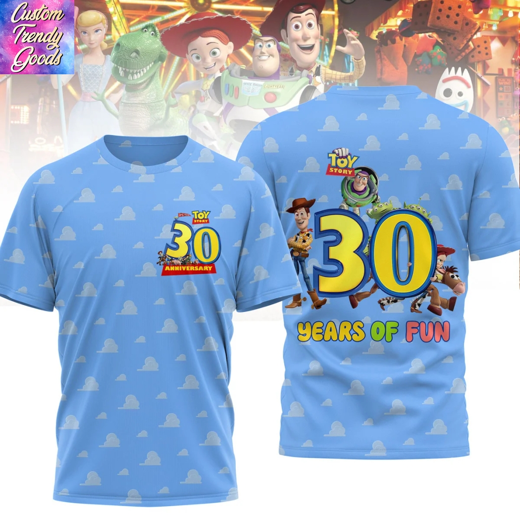 Toy Story 30 Years Of Fun 3D T-Shirt Toy Story 30 Years Of Fun 3D T-Shirt