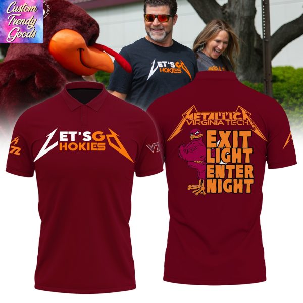 Virginia Tech Hokies Metallica Exit Light Enter Night Let Go Hokies 3D T-Shirt