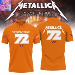 Virginia Tech Hokies Metallica Metallica M72 World Tour 3D T-Shirt – Orange